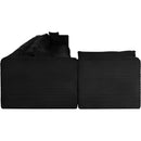  Manufacturer Color_Black -- Meridian Shaggy Fabric 8 pc Sectional IMAGE 4