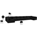  Manufacturer Color_Black -- Meridian Shaggy Fabric 9 pc Sectional IMAGE 13