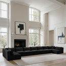  Manufacturer Color_Black -- Meridian Shaggy Fabric 9 pc Sectional IMAGE 2