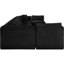  Manufacturer Color_Black -- Meridian Shaggy Fabric 9 pc Sectional IMAGE 4