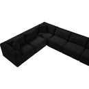  Manufacturer Color_Black -- Meridian Shaggy Fabric 9 pc Sectional IMAGE 10