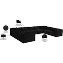  Manufacturer Color_Black -- Meridian Shaggy Fabric 9 pc Sectional IMAGE 13