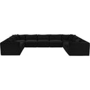  Manufacturer Color_Black -- Meridian Shaggy Fabric 9 pc Sectional IMAGE 3