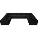  Manufacturer Color_Black -- Meridian Shaggy Fabric 9 pc Sectional IMAGE 5