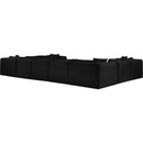  Manufacturer Color_Black -- Meridian Shaggy Fabric 9 pc Sectional IMAGE 6