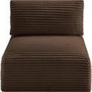  Manufacturer Color_Brown -- Shaggy Brown Corduroy Performance Fabric Upholstered Modular Armless Chair IMAGE 6
