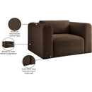  Manufacturer Color_Brown -- Shaggy Brown Corduroy Performance Fabric Upholstered Accent Chair IMAGE 10