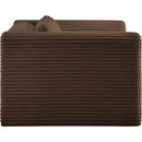  Manufacturer Color_Brown -- Shaggy Brown Corduroy Performance Fabric Upholstered Accent Chair IMAGE 4