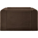 Meridian Shaggy Brown Corduroy Performance Fabric Arm Chair IMAGE 5