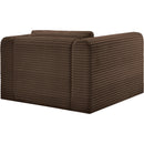  Manufacturer Color_Brown -- Shaggy Brown Corduroy Performance Fabric Upholstered Accent Chair IMAGE 7
