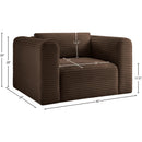  Manufacturer Color_Brown -- Shaggy Brown Corduroy Performance Fabric Upholstered Accent Chair IMAGE 9