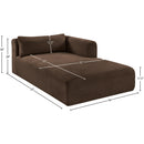  Manufacturer Color_Brown -- Shaggy Brown Corduroy Performance Fabric Upholstered Chaise Lounge IMAGE 11