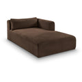  Manufacturer Color_Brown -- Shaggy Brown Corduroy Performance Fabric Upholstered Chaise Lounge IMAGE 1