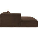  Manufacturer Color_Brown -- Shaggy Brown Corduroy Performance Fabric Upholstered Chaise Lounge IMAGE 5