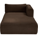  Manufacturer Color_Brown -- Shaggy Brown Corduroy Performance Fabric Upholstered Chaise Lounge IMAGE 6