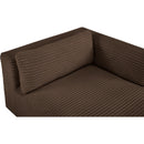  Manufacturer Color_Brown -- Shaggy Brown Corduroy Performance Fabric Upholstered Chaise Lounge IMAGE 8