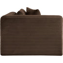  Manufacturer Color_Brown -- Shaggy Brown Corduroy Performance Fabric Upholstered Modular Corner Chair IMAGE 5