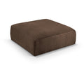  Manufacturer Color_Brown -- Shaggy Brown Corduroy Performance Fabric Upholstered Ottoman IMAGE 1