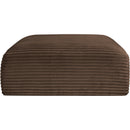  Manufacturer Color_Brown -- Shaggy Brown Corduroy Performance Fabric Upholstered Ottoman IMAGE 3