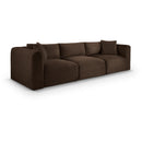Meridian Shaggy Brown Corduroy Performance Fabric Modular Sofa IMAGE 1