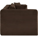  Manufacturer Color_Brown -- Shaggy 109" Brown Corduroy Performance Fabric Upholstered 3 pc Modular Sofa IMAGE 4