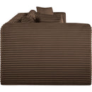  Manufacturer Color_Brown -- Shaggy 140" Brown Corduroy Performance Fabric Upholstered 4 pc Modular Sofa IMAGE 4