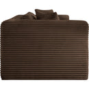  Manufacturer Color_Brown -- Shaggy 78" Brown Corduroy Performance Fabric Upholstered 2 pc Modular Loveseat IMAGE 4
