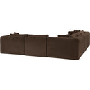  Manufacturer Color_Brown -- Shaggy 109" Brown Corduroy Performance Fabric Upholstered 5 pc Modular Sectional IMAGE 7
