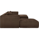  Manufacturer Color_Brown -- Shaggy 145" Brown Corduroy Performance Fabric Upholstered 5 pc Modular Sectional IMAGE 4