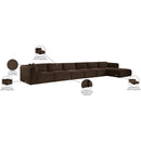  Manufacturer Color_Brown -- Shaggy 207" Brown Corduroy Performance Fabric Upholstered 6 pc Modular Sectional IMAGE 13