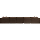  Manufacturer Color_Brown -- Shaggy 171" Brown Corduroy Performance Fabric Upholstered 7 pc Modular Sectional IMAGE 5