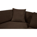 Meridian Shaggy Brown Corduroy Performance Fabric Modular Sectional IMAGE 11