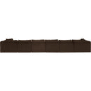  Manufacturer Color_Brown -- Shaggy 202" Brown Corduroy Performance Fabric Upholstered 7 pc Modular Sectional IMAGE 5