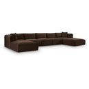  Manufacturer Color_Brown -- Shaggy 171" Brown Corduroy Performance Fabric Upholstered 7 pc Modular Sectional IMAGE 1