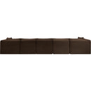  Manufacturer Color_Brown -- Shaggy 171" Brown Corduroy Performance Fabric Upholstered 7 pc Modular Sectional IMAGE 5