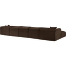  Manufacturer Color_Brown -- Shaggy 171" Brown Corduroy Performance Fabric Upholstered 7 pc Modular Sectional IMAGE 7