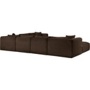  Manufacturer Color_Brown -- Shaggy 140" Brown Corduroy Performance Fabric Upholstered 7 pc Modular Sectional IMAGE 7