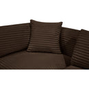  Manufacturer Color_Brown -- Shaggy 140" Brown Corduroy Performance Fabric Upholstered 8 pc Modular Sectional IMAGE 10