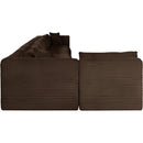  Manufacturer Color_Brown -- Shaggy 233" Brown Corduroy Performance Fabric Upholstered 8 pc Modular Sectional IMAGE 4