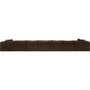  Manufacturer Color_Brown -- Shaggy 233" Brown Corduroy Performance Fabric Upholstered 9 pc Modular Sectional IMAGE 5