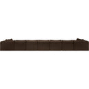 Meridian Shaggy Brown Corduroy Performance Fabric Modular Sectional IMAGE 5