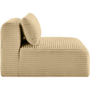  Manufacturer Color_Camel -- Shaggy Camel Corduroy Performance Fabric Upholstered Modular Armless Chair IMAGE 4