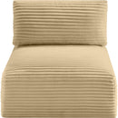  Manufacturer Color_Camel -- Shaggy Camel Corduroy Performance Fabric Upholstered Modular Armless Chair IMAGE 6