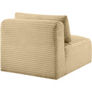  Manufacturer Color_Camel -- Shaggy Camel Corduroy Performance Fabric Upholstered Modular Armless Chair IMAGE 7