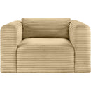 Meridian Shaggy Camel Corduroy Performance Fabric Arm Chair IMAGE 3