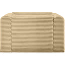 Meridian Shaggy Camel Corduroy Performance Fabric Arm Chair IMAGE 5