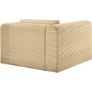 Meridian Shaggy Camel Corduroy Performance Fabric Arm Chair IMAGE 7