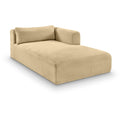  Manufacturer Color_Camel -- Shaggy Camel Corduroy Performance Fabric Upholstered Chaise Lounge IMAGE 1