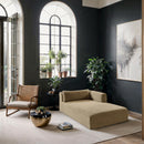  Manufacturer Color_Camel -- Shaggy Camel Corduroy Performance Fabric Upholstered Chaise Lounge IMAGE 2