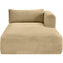  Manufacturer Color_Camel -- Shaggy Camel Corduroy Performance Fabric Upholstered Chaise Lounge IMAGE 3